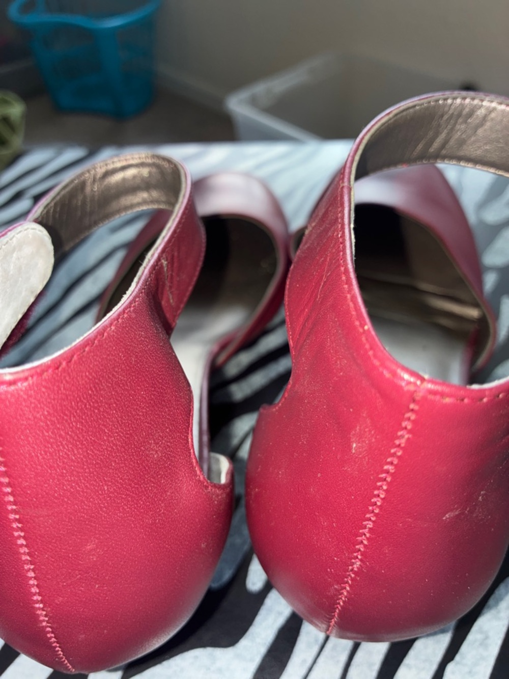 Array Red Ankle-Strap Heels - Picture 10 of 15